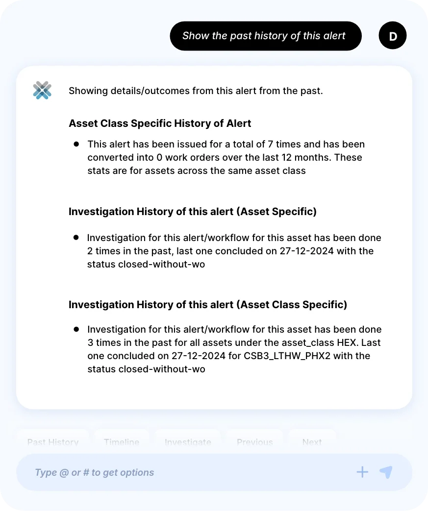 Screenshot of the DIIV Agent displaying detailed information about the selected item for user reference